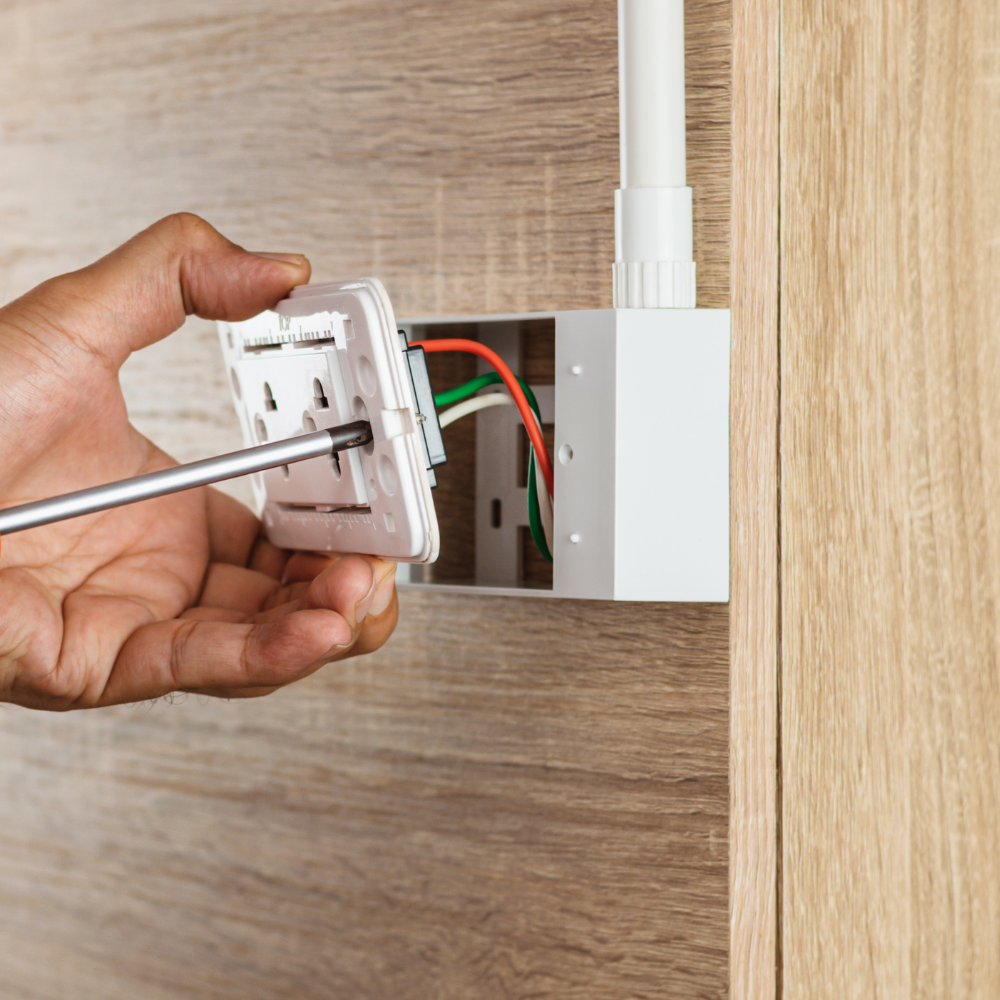 Professional outlet installation