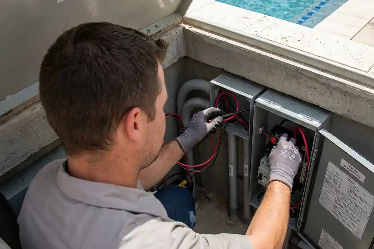 Pool electrical wiring installation